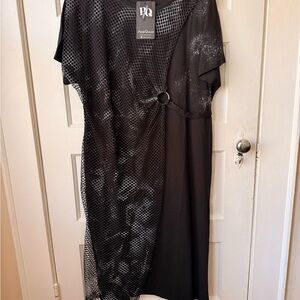 Designer Punk Queen Black and White Mesh Dress